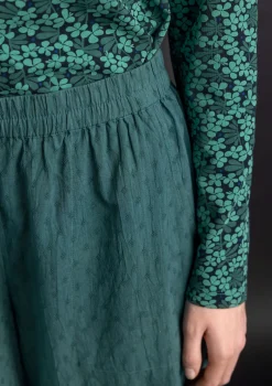 Ekopuuvillahousut dobby-kudosta1