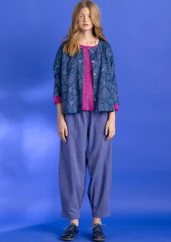 Ekopuuvillahousut dobby-kudosta1