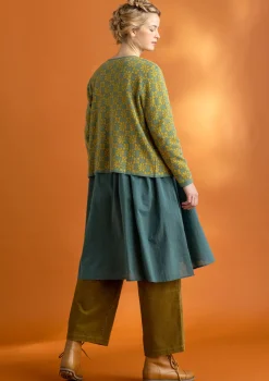 Freja-neuletakki ekologista ja kierrätettyä puuvillaa