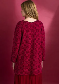 Freja-neuletunika ekopuuvillaa ja kierrätettyä puuvillaa