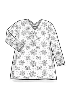 Freja-neuletunika ekopuuvillaa ja kierrätettyä puuvillaa