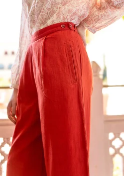 Kangashousut ”Stina” ekopuuvillaa