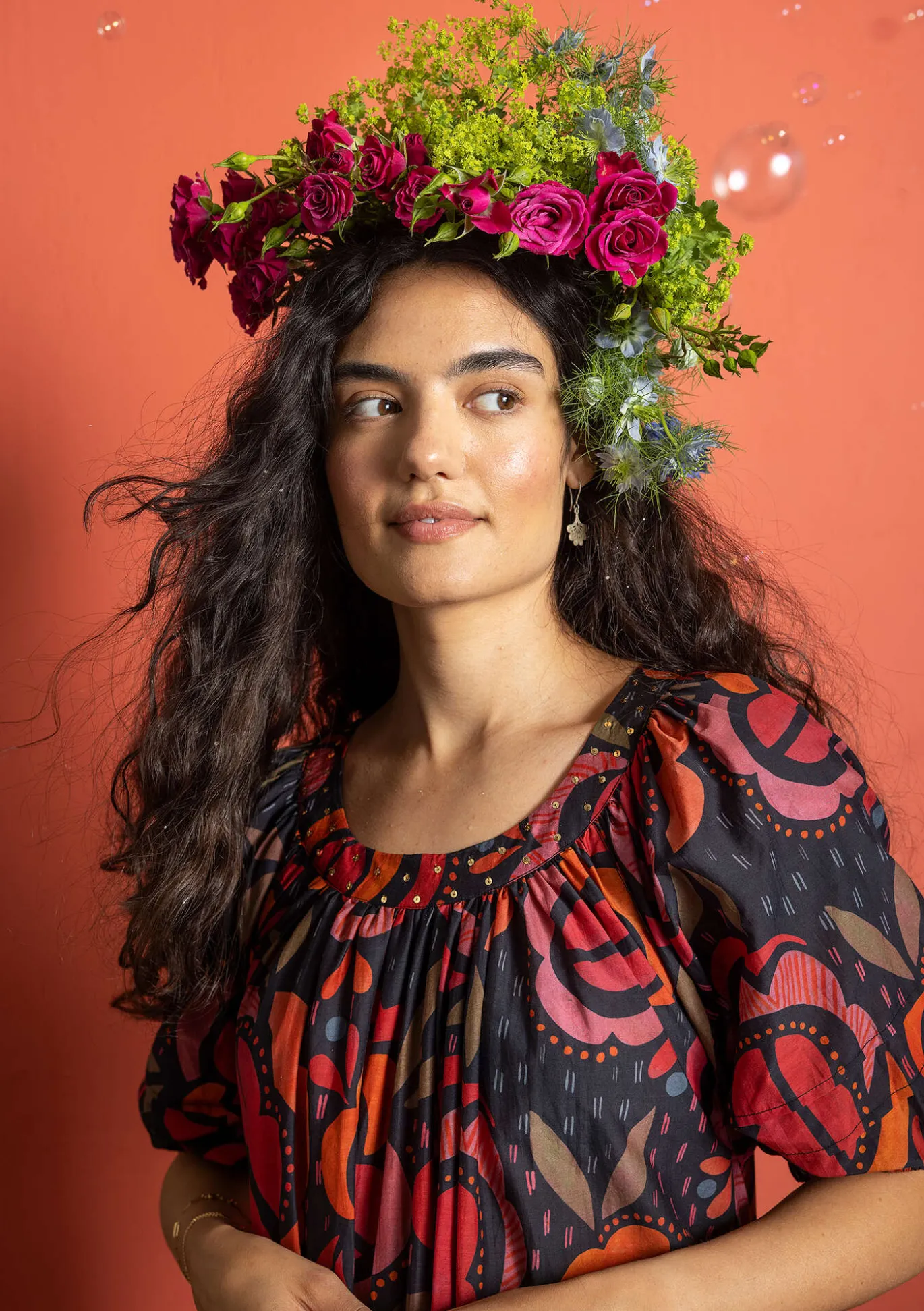 Kangasmekko "Great Rose" ekopuuvillaa ja silkkiä