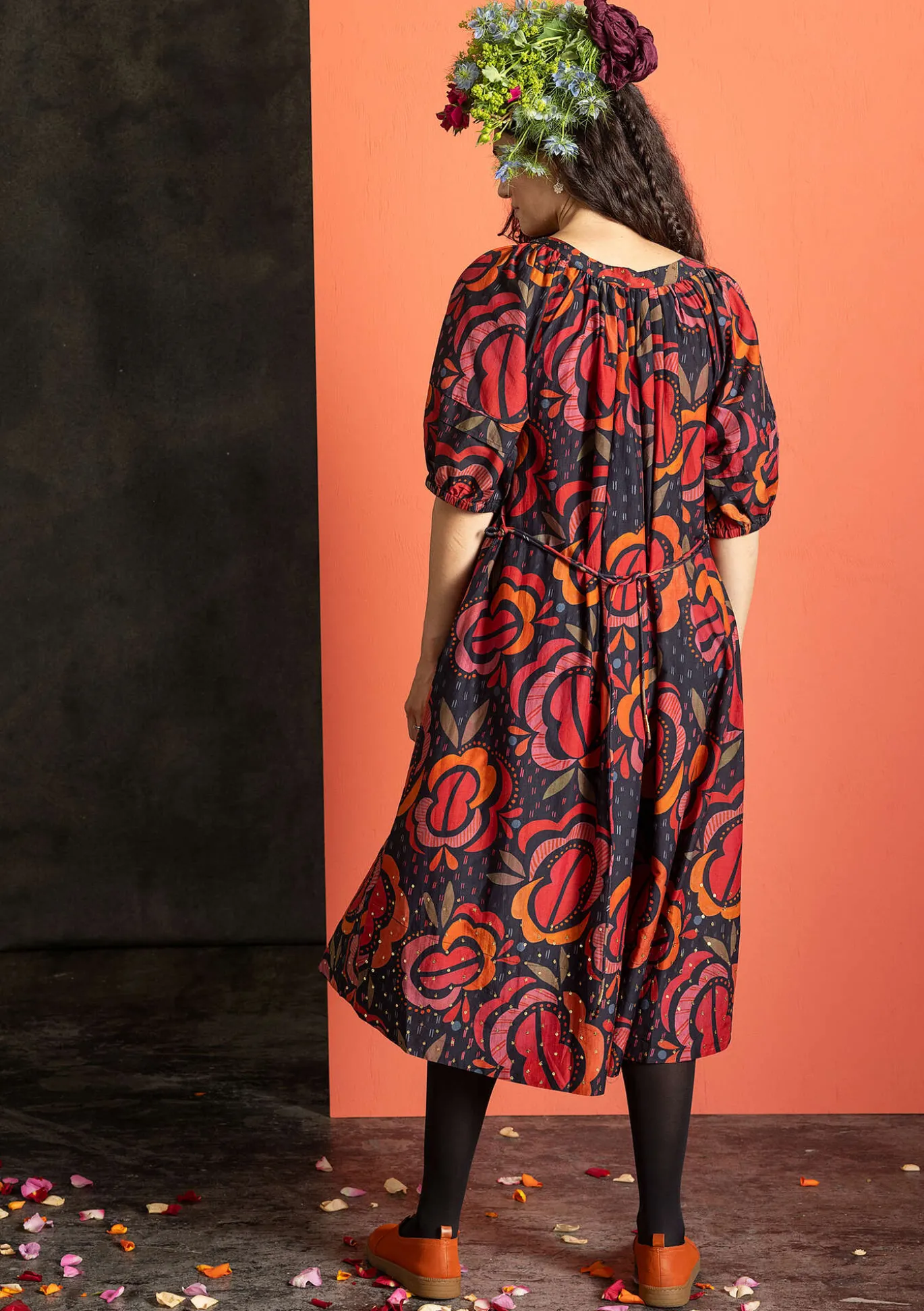 Kangasmekko "Great Rose" ekopuuvillaa ja silkkiä