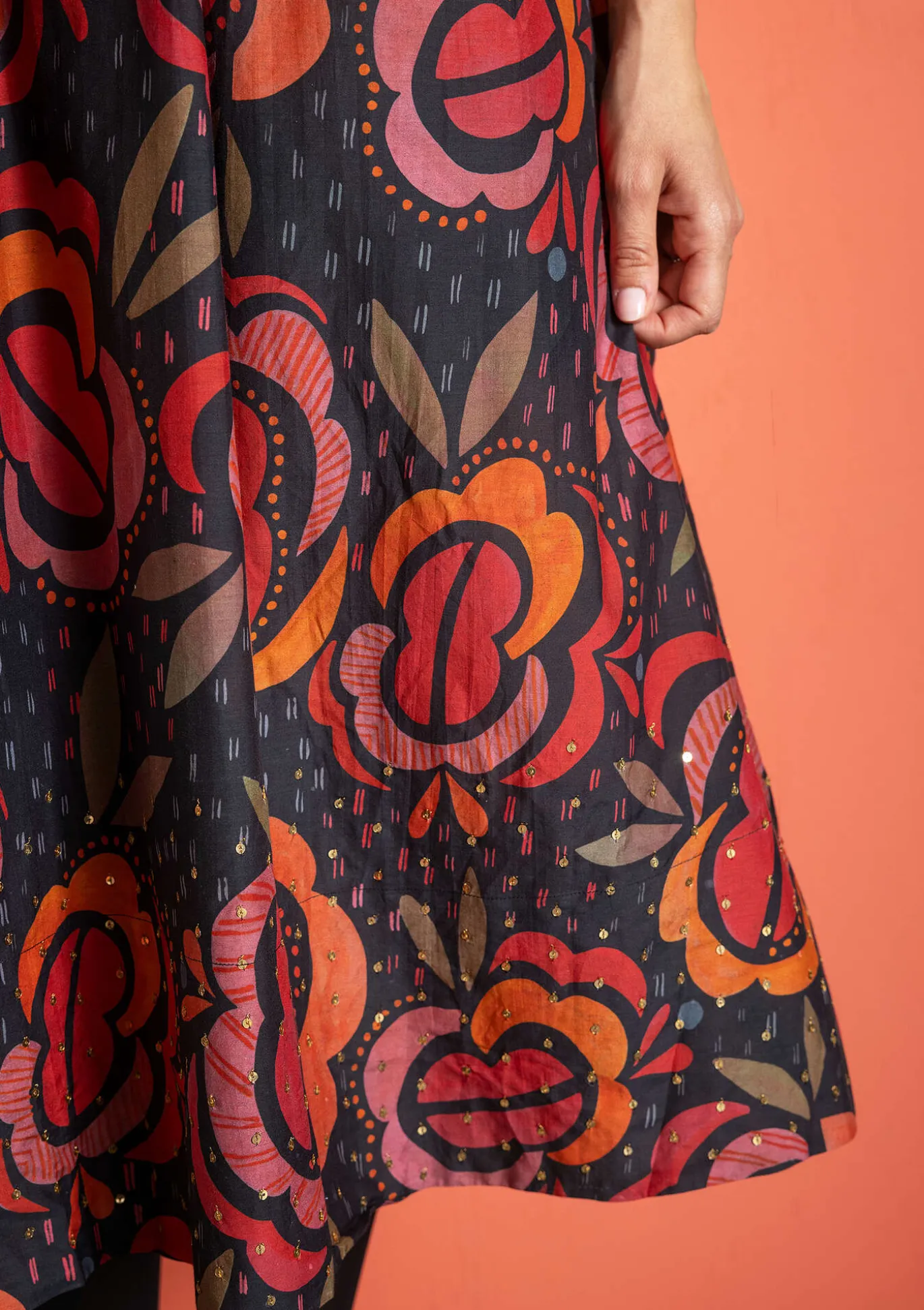 Kangasmekko "Great Rose" ekopuuvillaa ja silkkiä