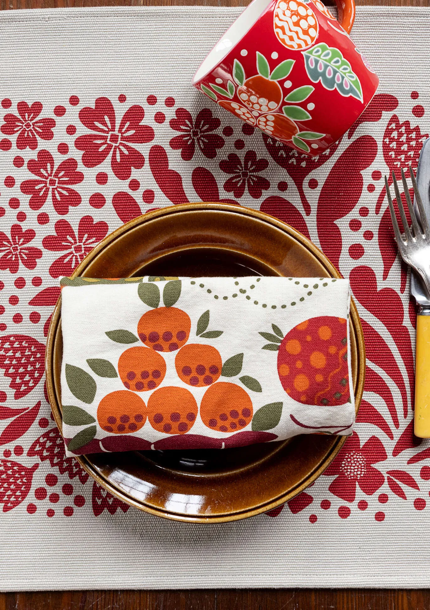 Keittiöpyyhe "Fruits" ekopuuvillaa