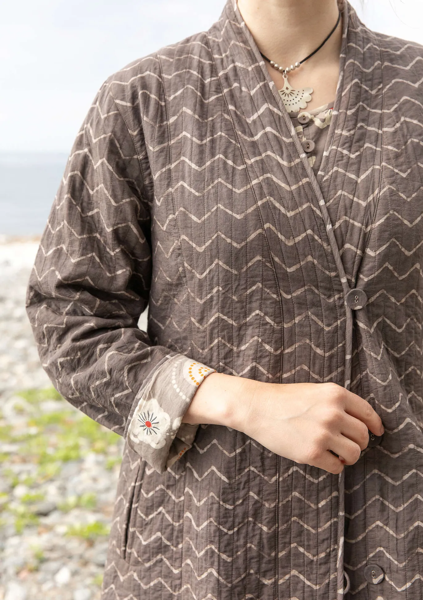 Kääntötakki "Kavita" ekopuuvillaa