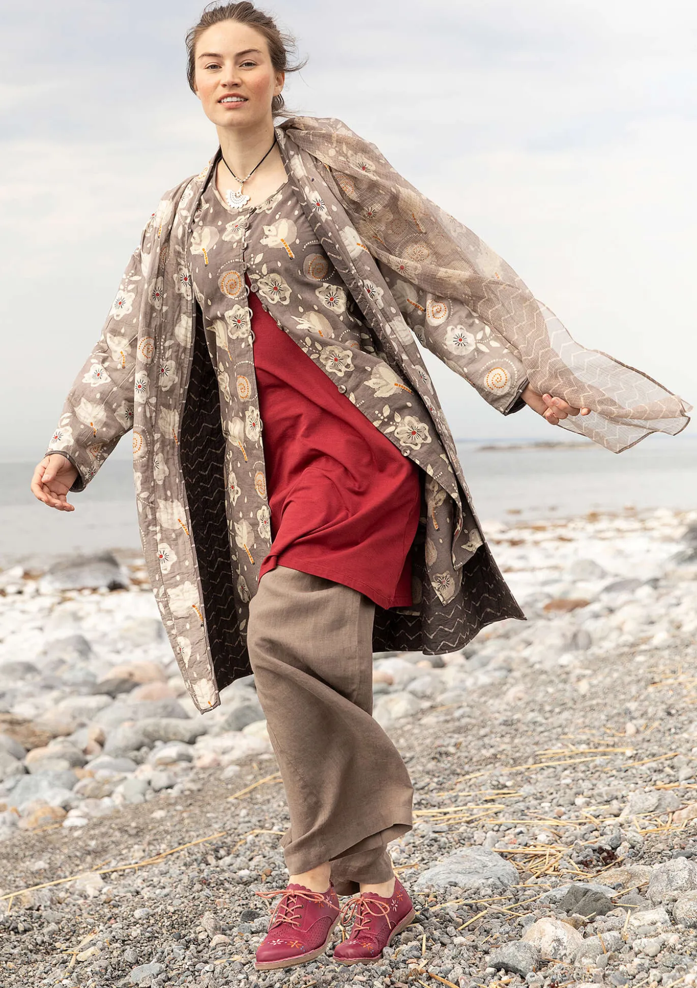 Kääntötakki "Kavita" ekopuuvillaa