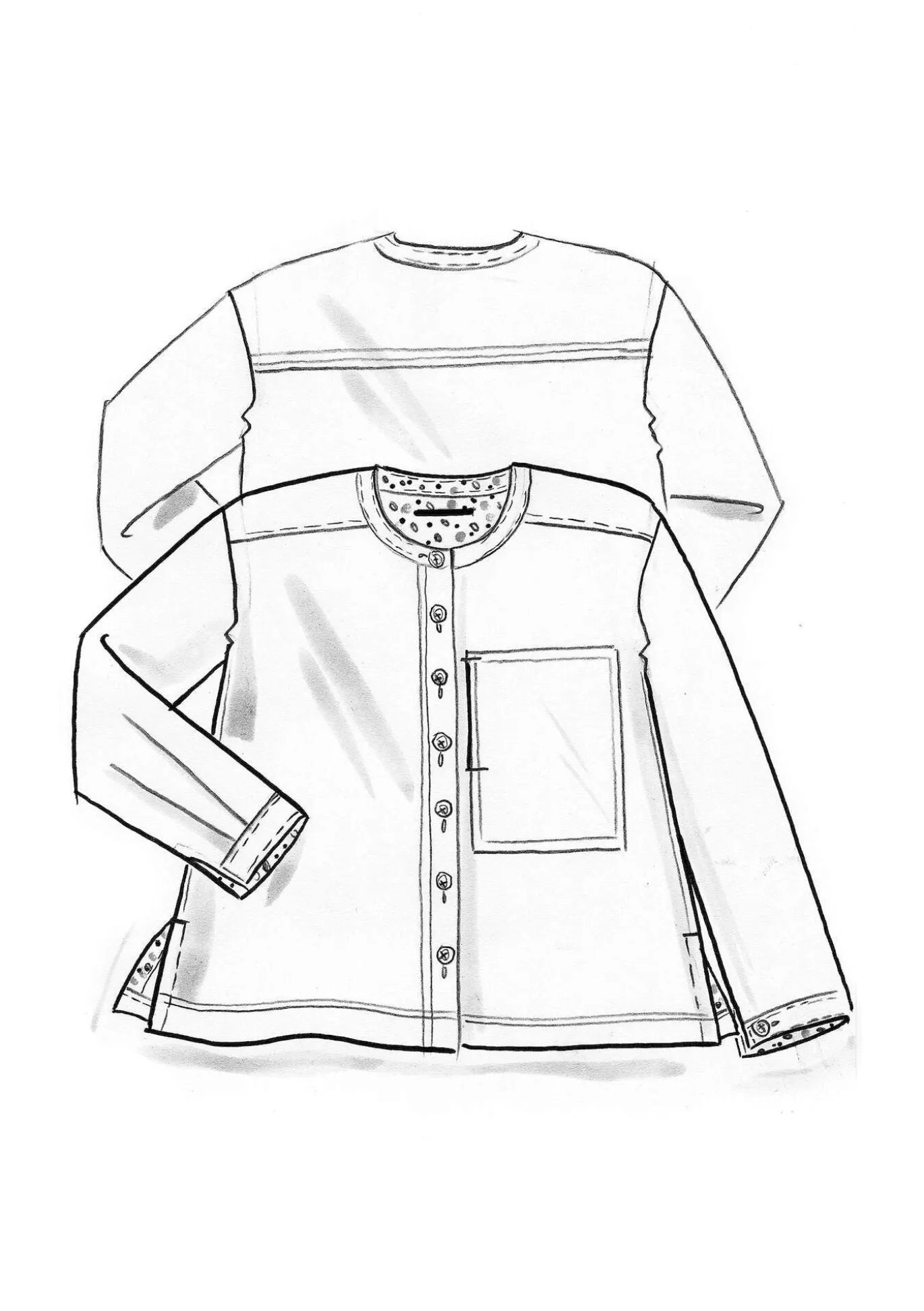 Kudottu twillpaita ekopuuvillaa