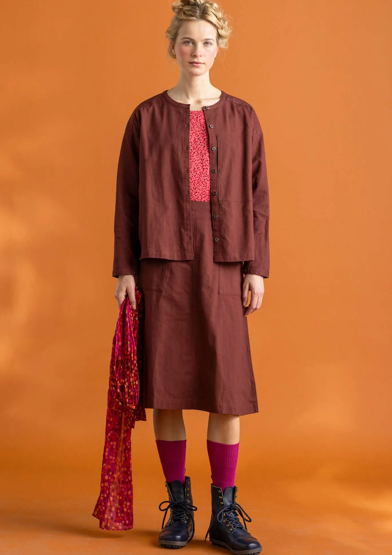 Kudottu twillpaita ekopuuvillaa