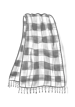 Lankavärjätty huivi ”Cleo” villaa