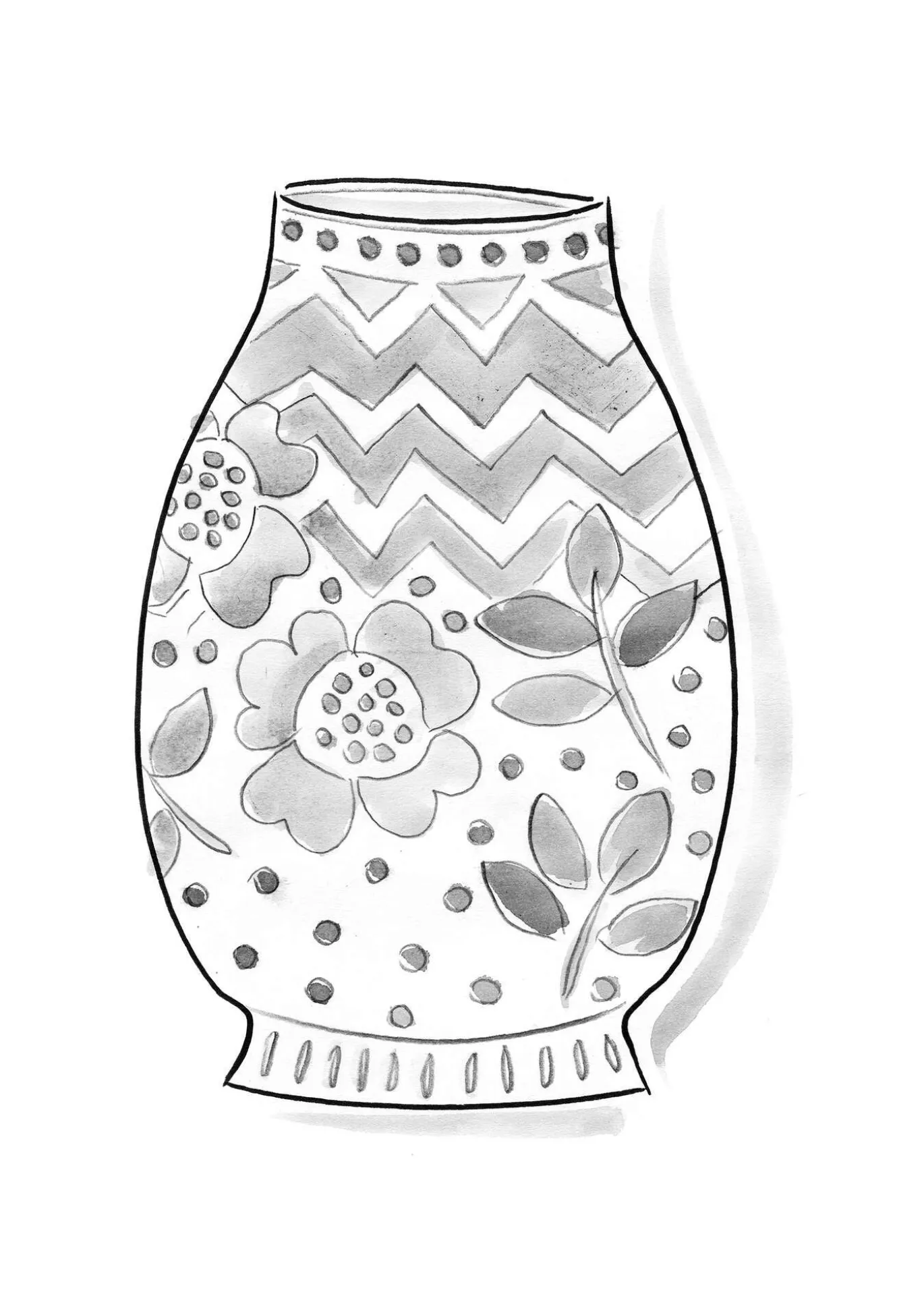 Maljakko "Wild rose" keramiikkaa