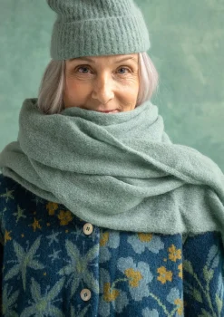 Neulekaulahuivi alpakkasekoitetta