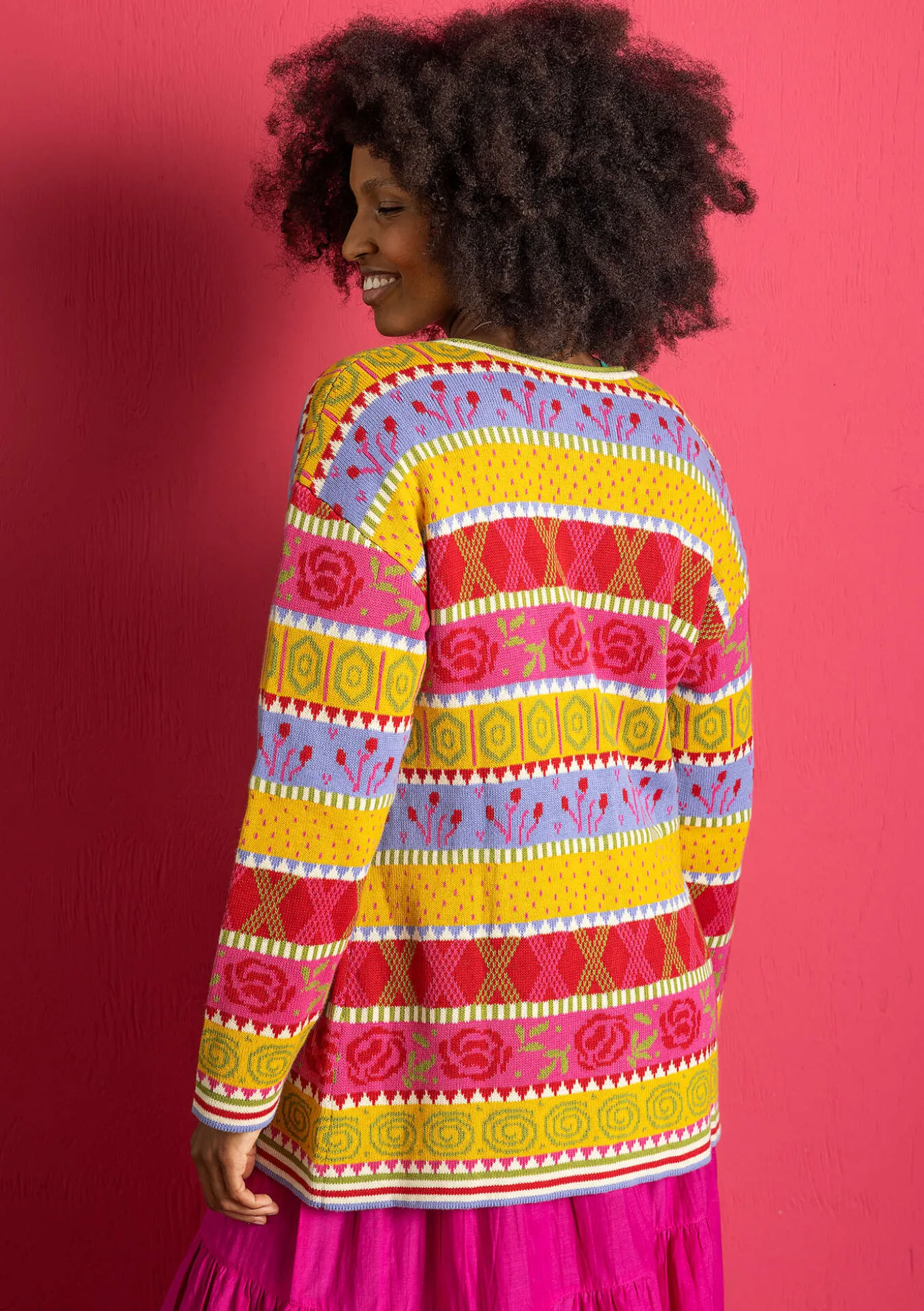 Neuletakki "Klara" ekologista ja kierrätettyä puuvillaa