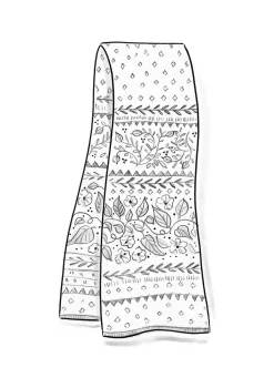 Neulottu kaulaliina ”Borealis” ekologista ja kierrätettyä puuvillaa / villaa