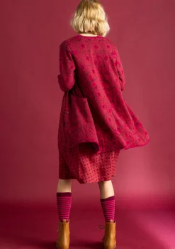 Pitkä neuletakki ”Astrid” ekologista/kierrätettyä puuvillaa