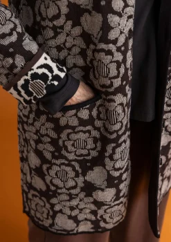 Pitkä neuletakki ”Astrid” ekologista/kierrätettyä puuvillaa