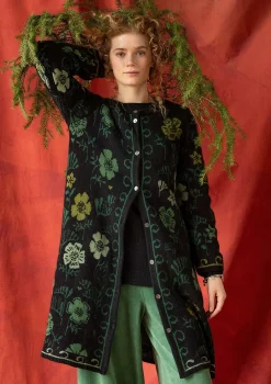 Pitkä neuletakki "Gnistra" alpakkasekoitetta sekä ekologista ja kierrätettyä puuvillaa