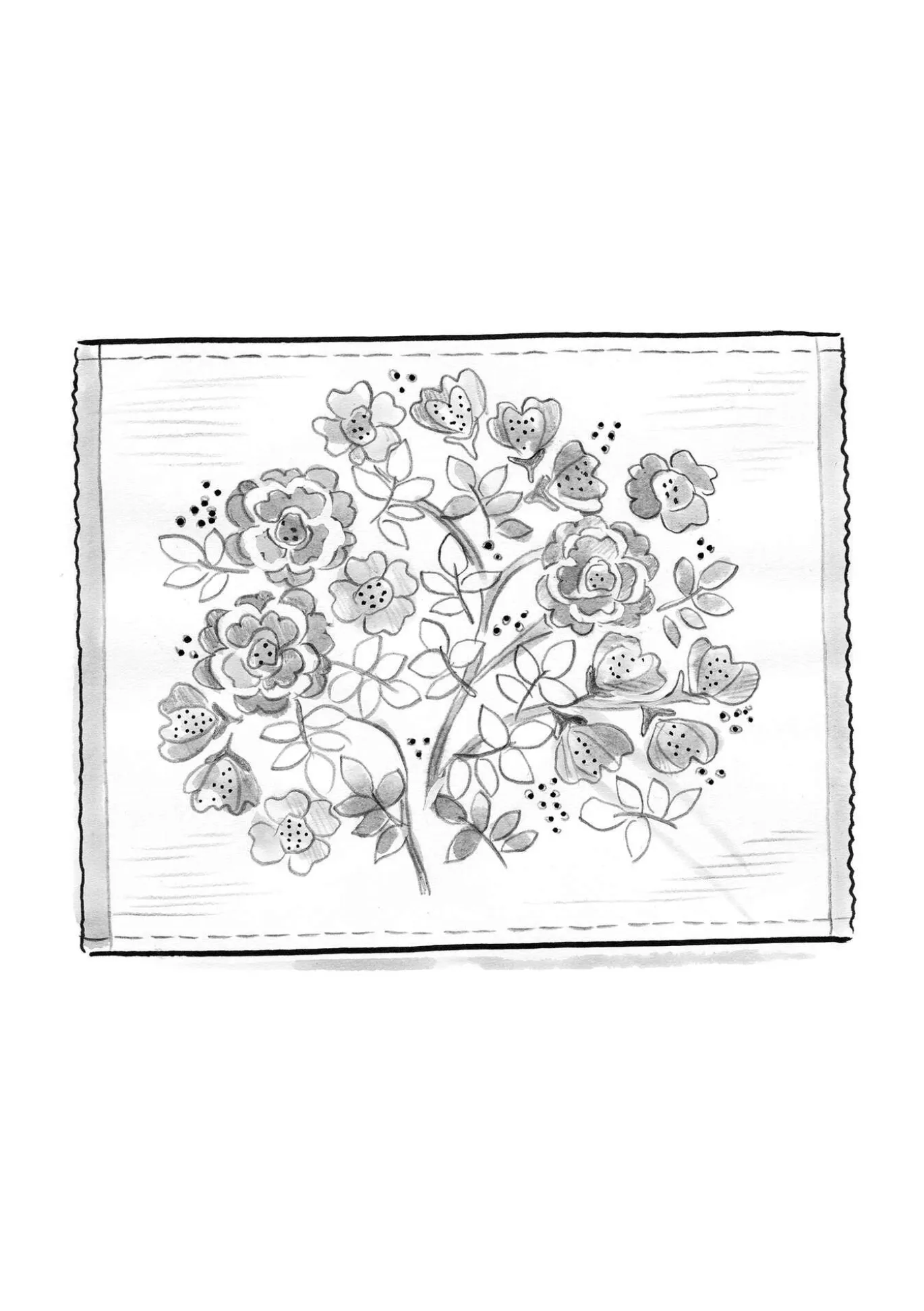 Pöytätabletti "Wild rose" ekopuuvillaa