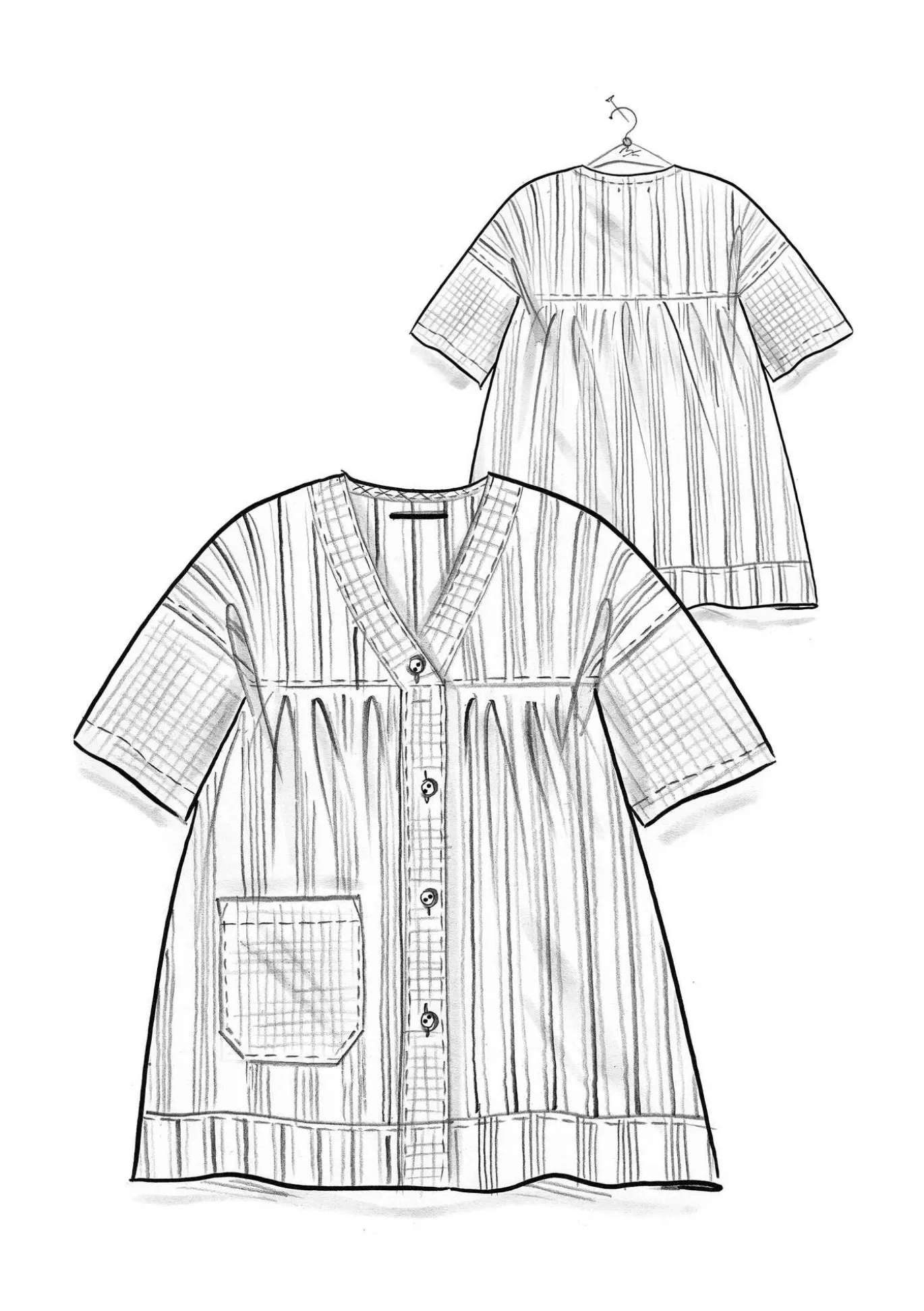 Taiteilijanpaita "Sofia" ekopuuvillaa