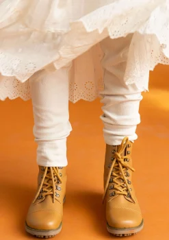 Trikooleggingsit ekopuuvillaribbiä