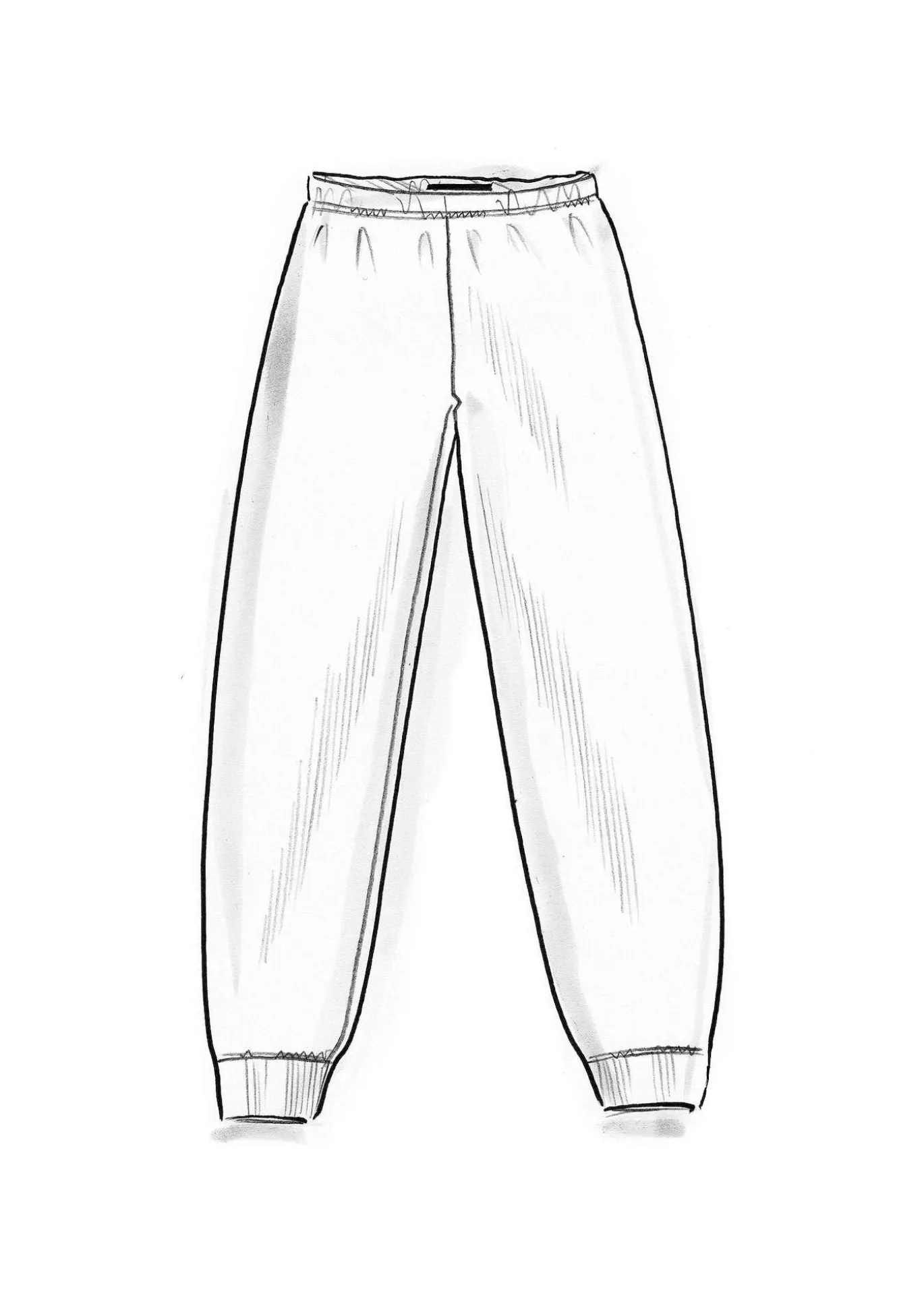 Trikooleggingsit ekopuuvillaribbiä