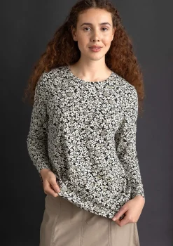 Trikoopusero ”Ylva” ekopuuvillaa/elastaania