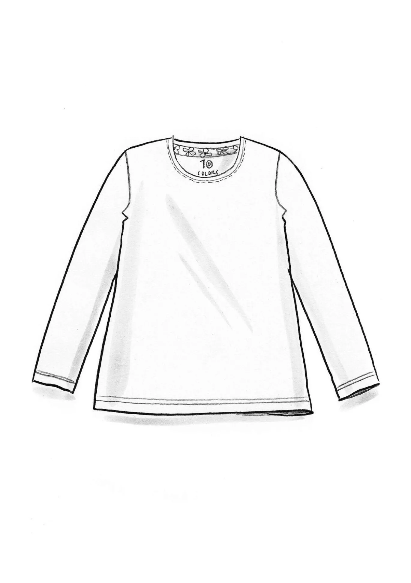 Trikoopusero ”Ylva” ekopuuvillaa/elastaania