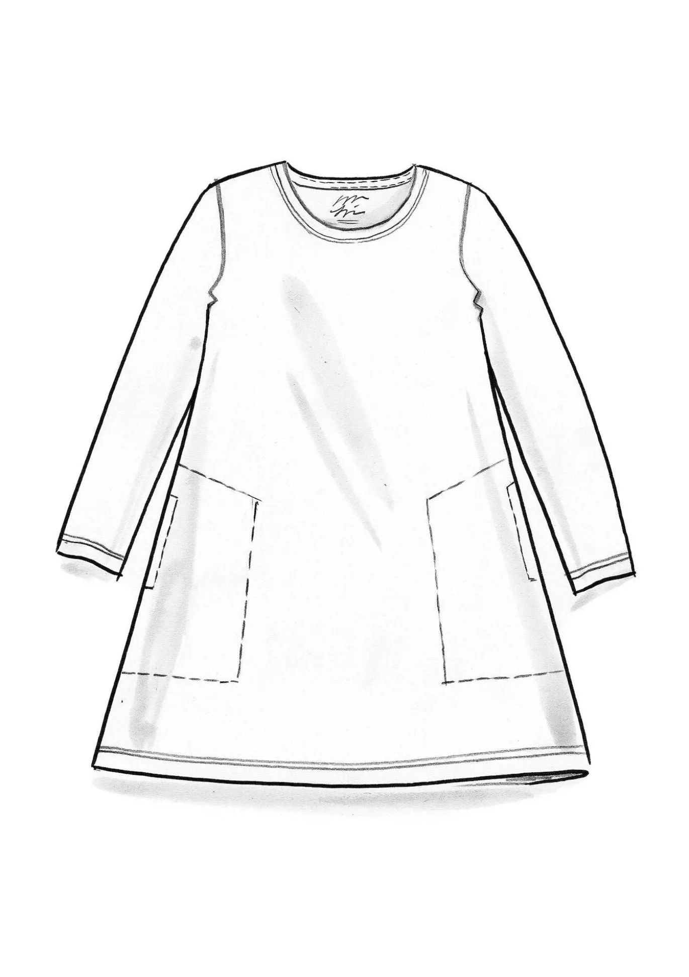 Trikootunika ”Tyra” ekopuuvillaa/modaalia