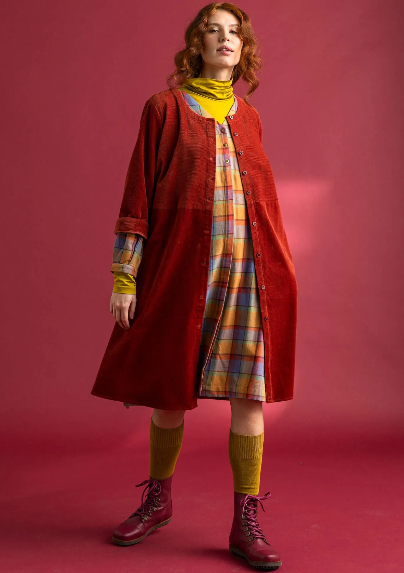 Vakosamettimekko ekopuuvillaa/elastaania.