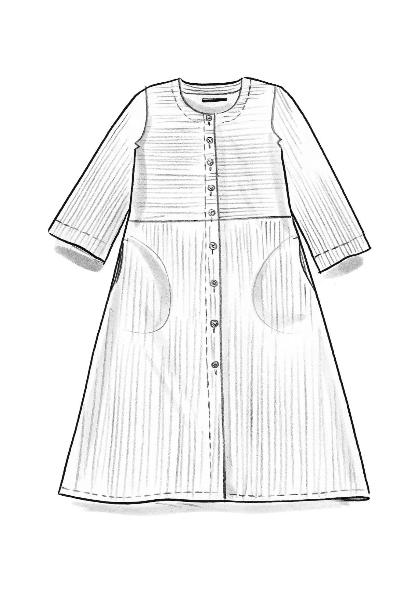 Vakosamettimekko ekopuuvillaa/elastaania.