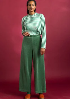 Veluurihousut ekopuuvillaa / kierrätettyä polyesteriä