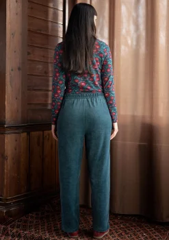 Veluurihousut "Nora" ekopuuvillaa ja kierrätettyä polyesteriä